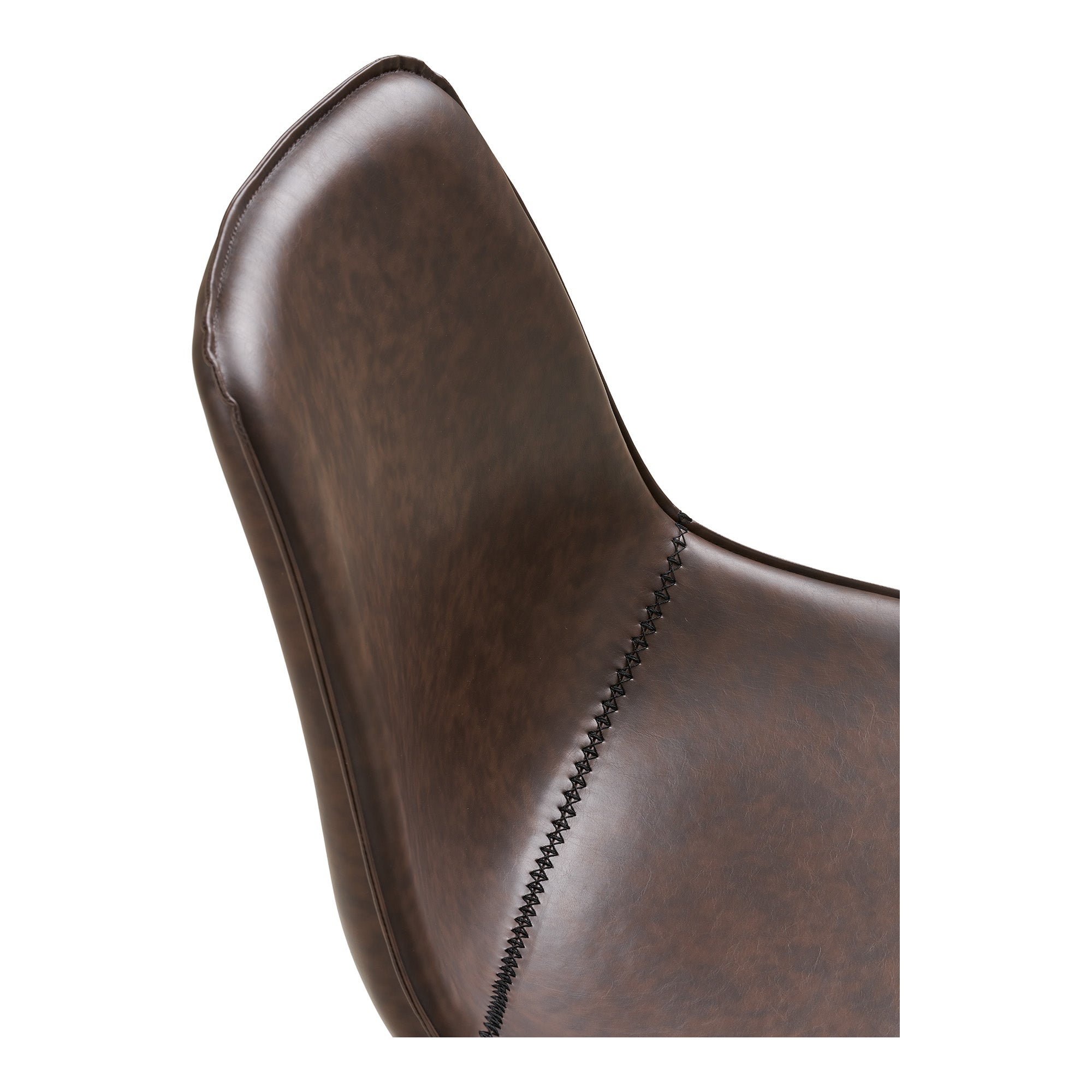 House Nordic Bureaustoel Monaco – Draaibaar – PU Leder Donkerbruin – Verstelbare Zithoogte 46–55,5 cm